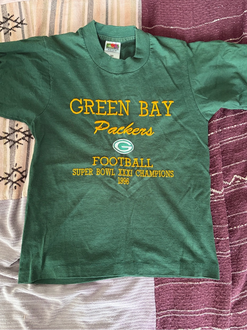 Green Football T-Shirt - Packers Logo